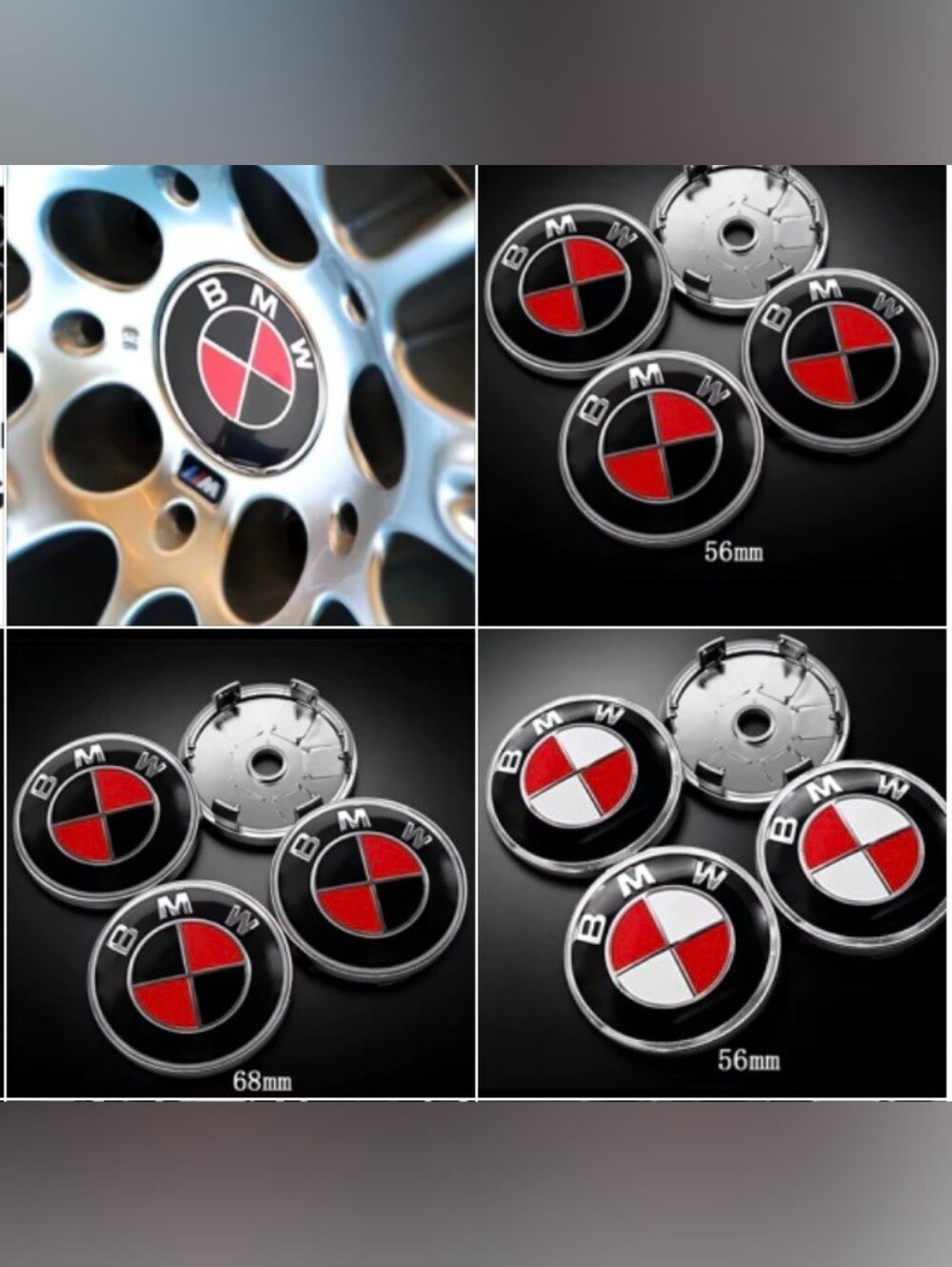 BMW 56/68mm Rim Center Cap BMW E46 E39 E53 E65 E66 E90 G26 X3 X4 X5 G3 GO1 G26